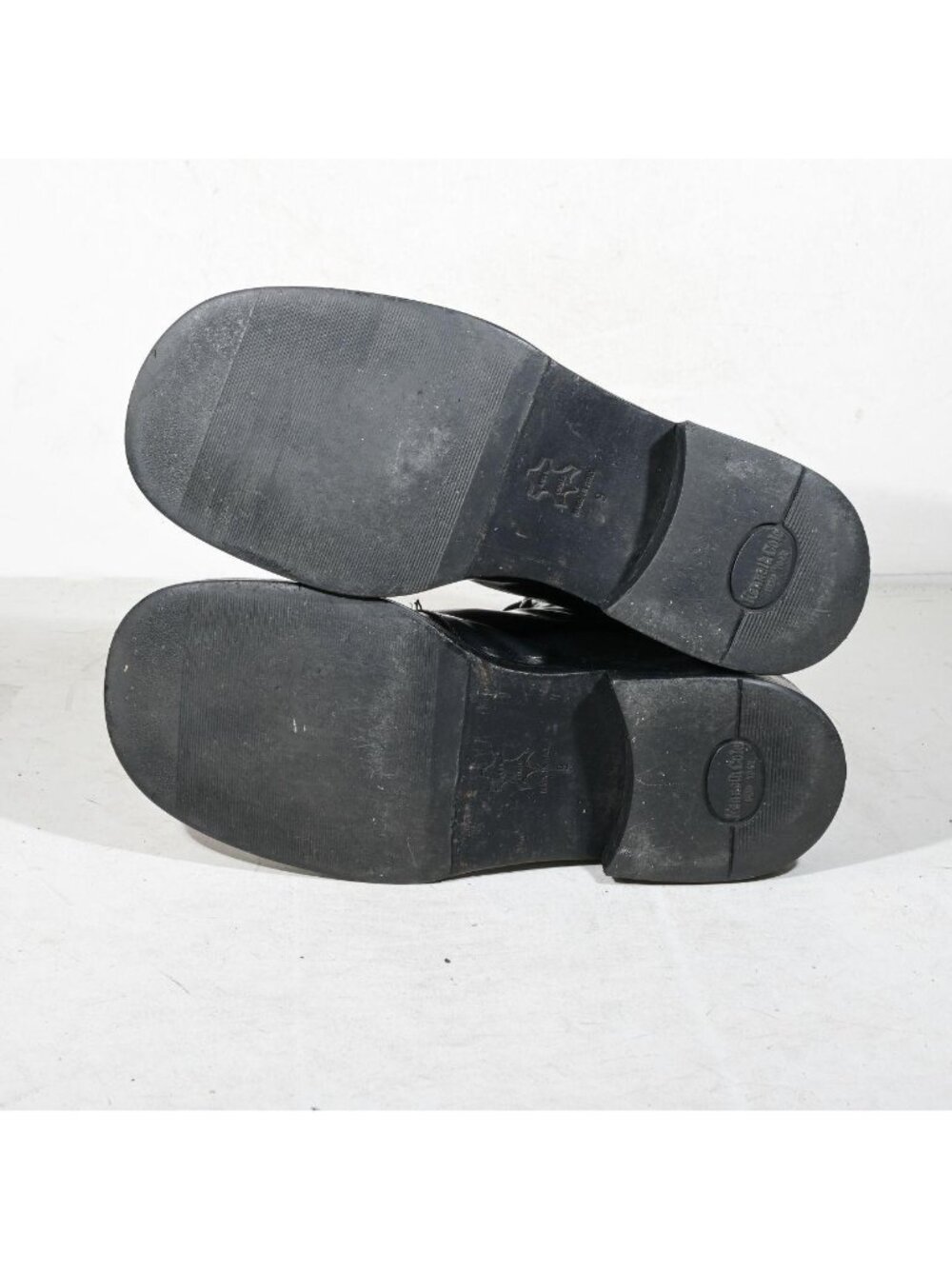 Vintage Kenneth Cole New York Black Leather Lace Up Chunky Ankle Boots Made in I - Picture 8 of 8